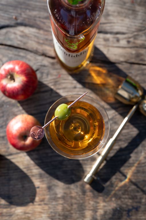 Close up view of Glenfiddich Orchard Experiement Whisky bottle