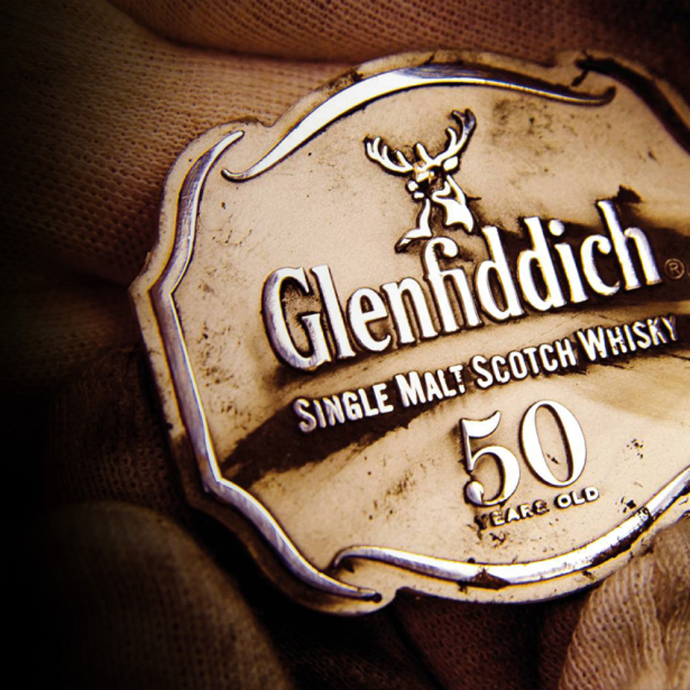 Glenfiddich 50 Year Old label
