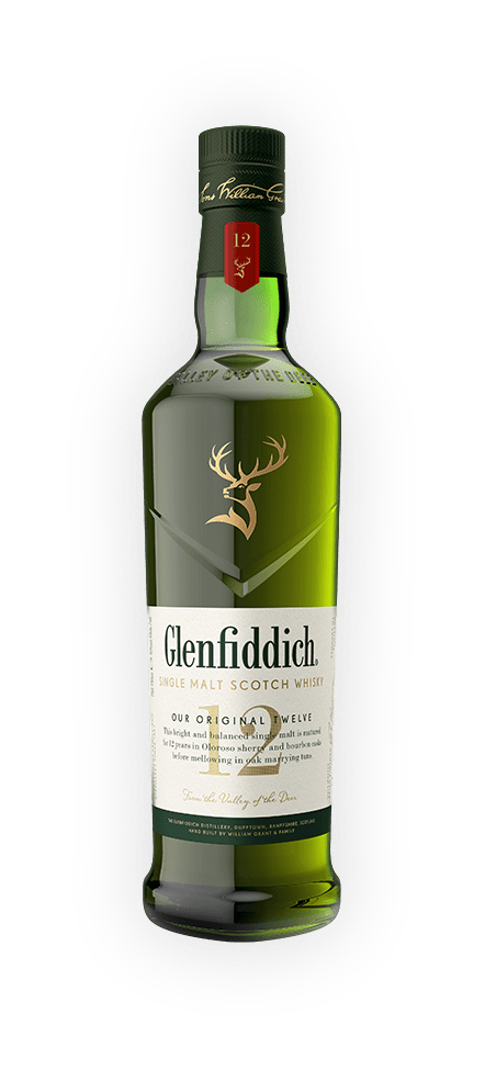 Glenfiddich 12 Year Old Single Malt Whisky bottle
