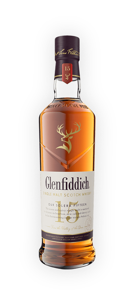 Glenfiddich 15 Year Old Single Malt Whisky bottle