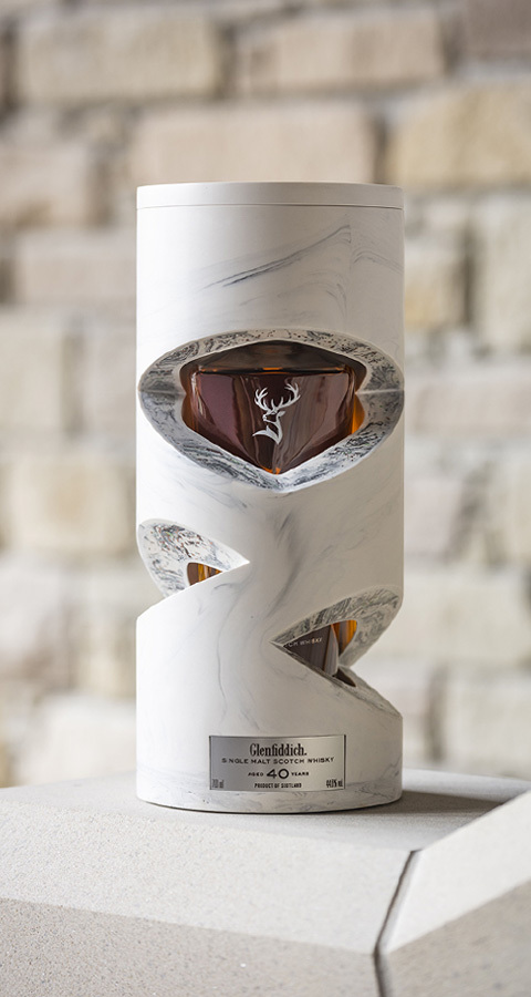 Glenfiddich 40 Year Old Single Malt Scotch Whisky bottle packaged