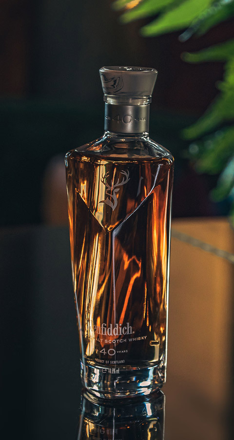 Glenfiddich 40 Year Old Single Malt Scotch Whisky bottle