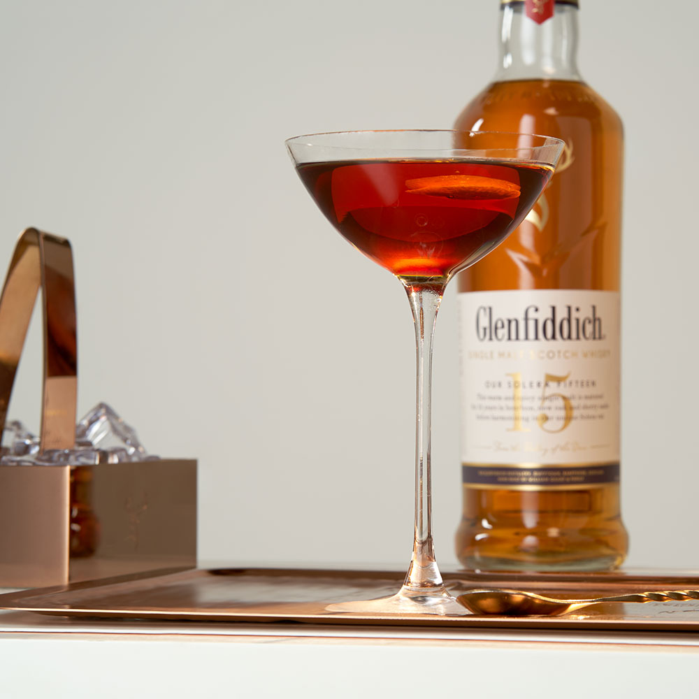 Scotch manhattan cocktail