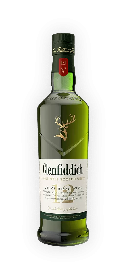 Glenfiddich 12 Year Old Single Malt Whisky bottle
