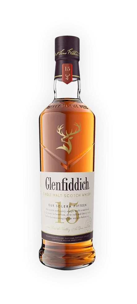 Glenfiddich 15 Year Old Single Malt Whisky bottle