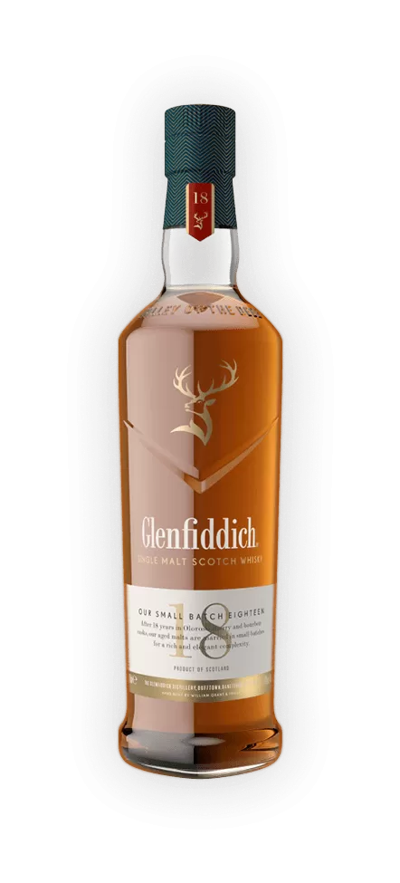 Glenfiddich 18 Year Old Single Malt Whisky bottle