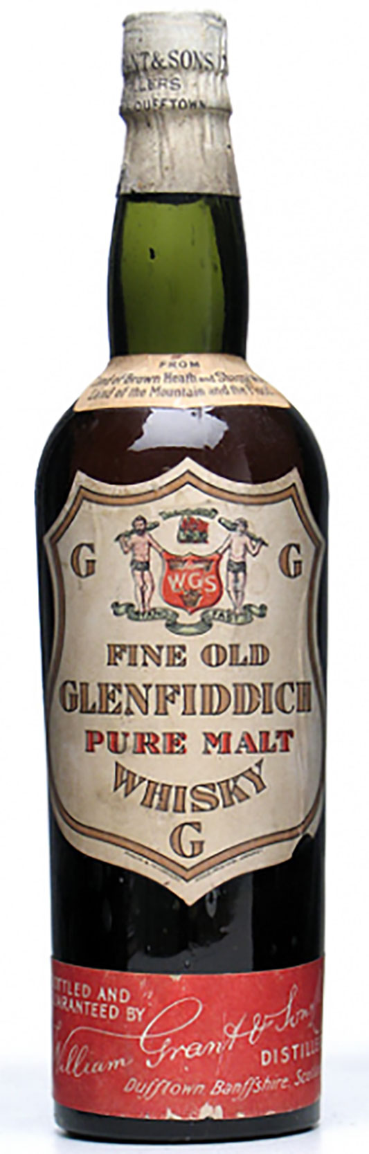 Historic bottle of Glenfiddich
