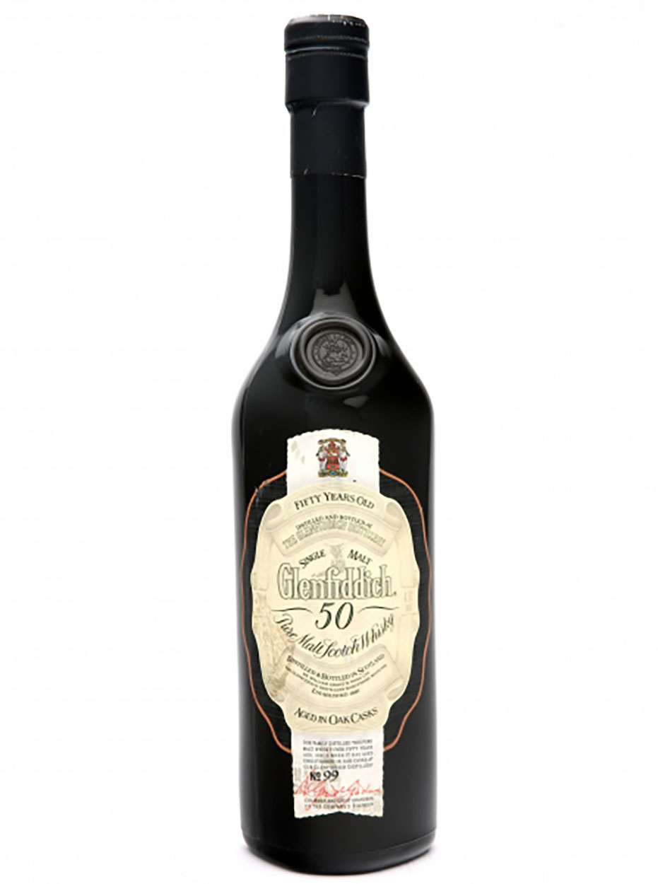 Historic bottle of Glenfiddich