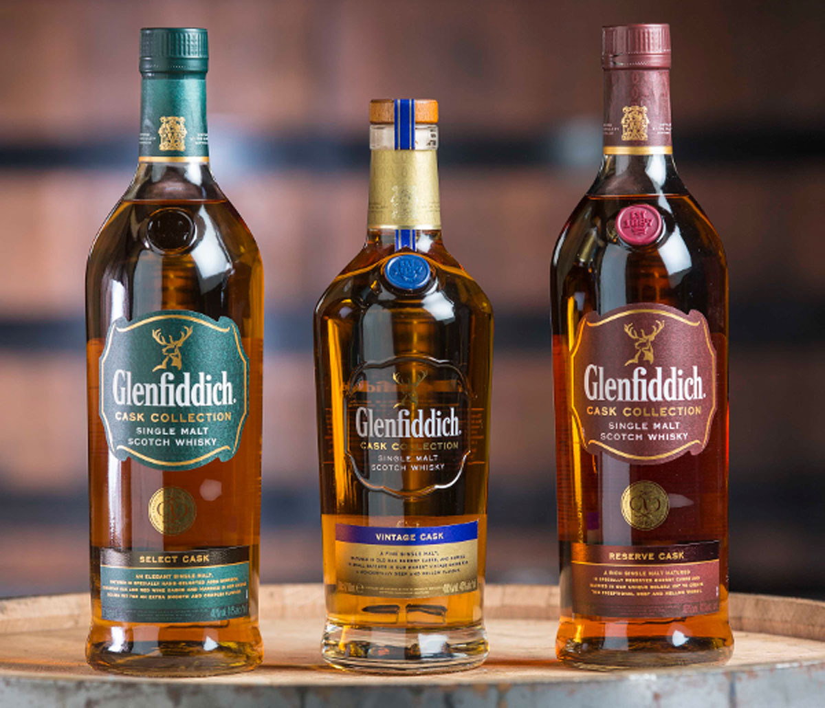 Three bottles of Glenfiddich