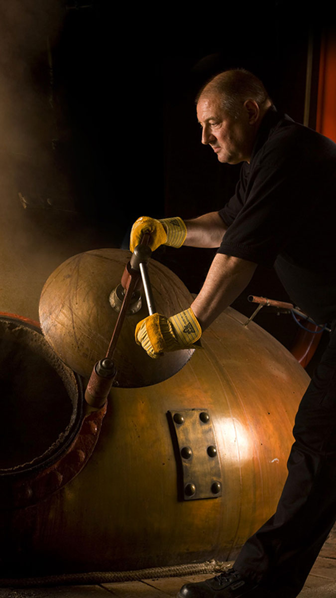 Man working in distillery