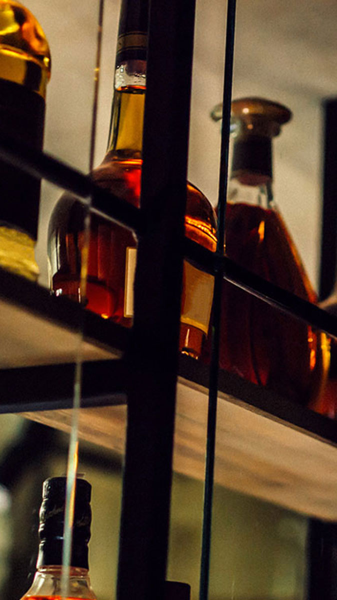 Whisky bottles