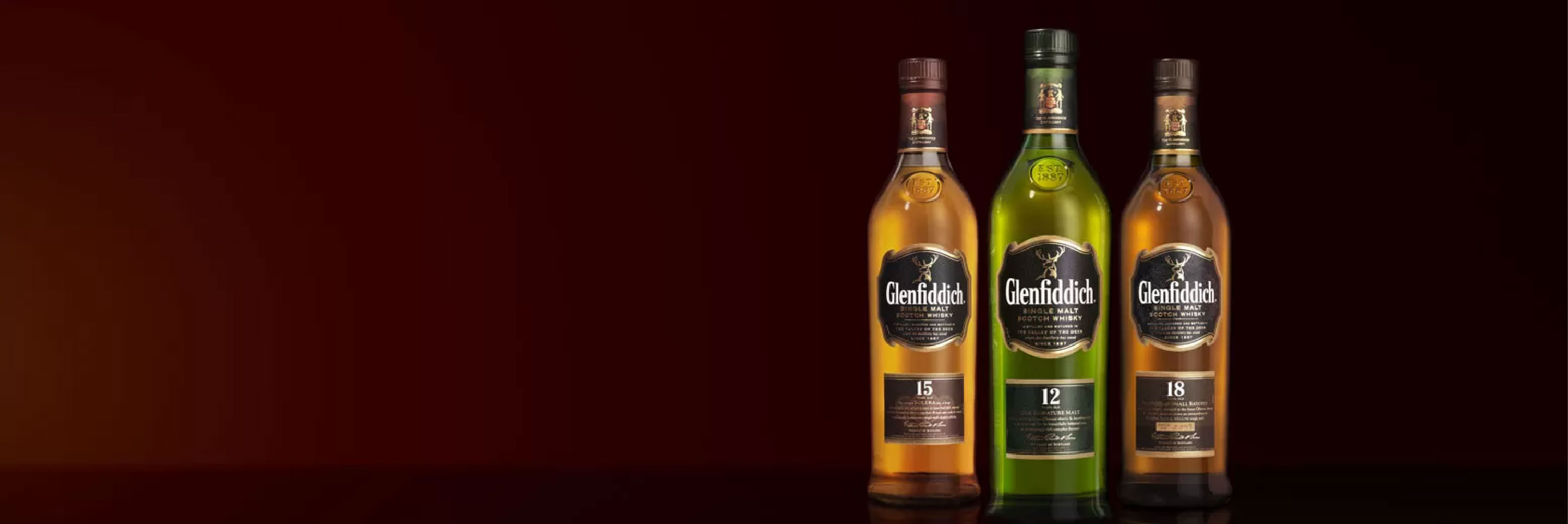 3 bottled of Glenfiddich