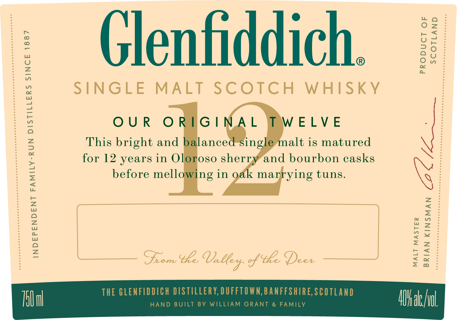 Glenfiddich 12 Year Old Label