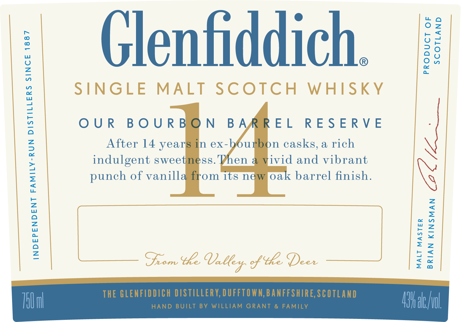 Glenfiddich 14 year old personalised label