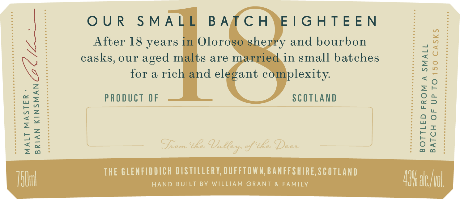 Glenfiddich 18 year old personalised label