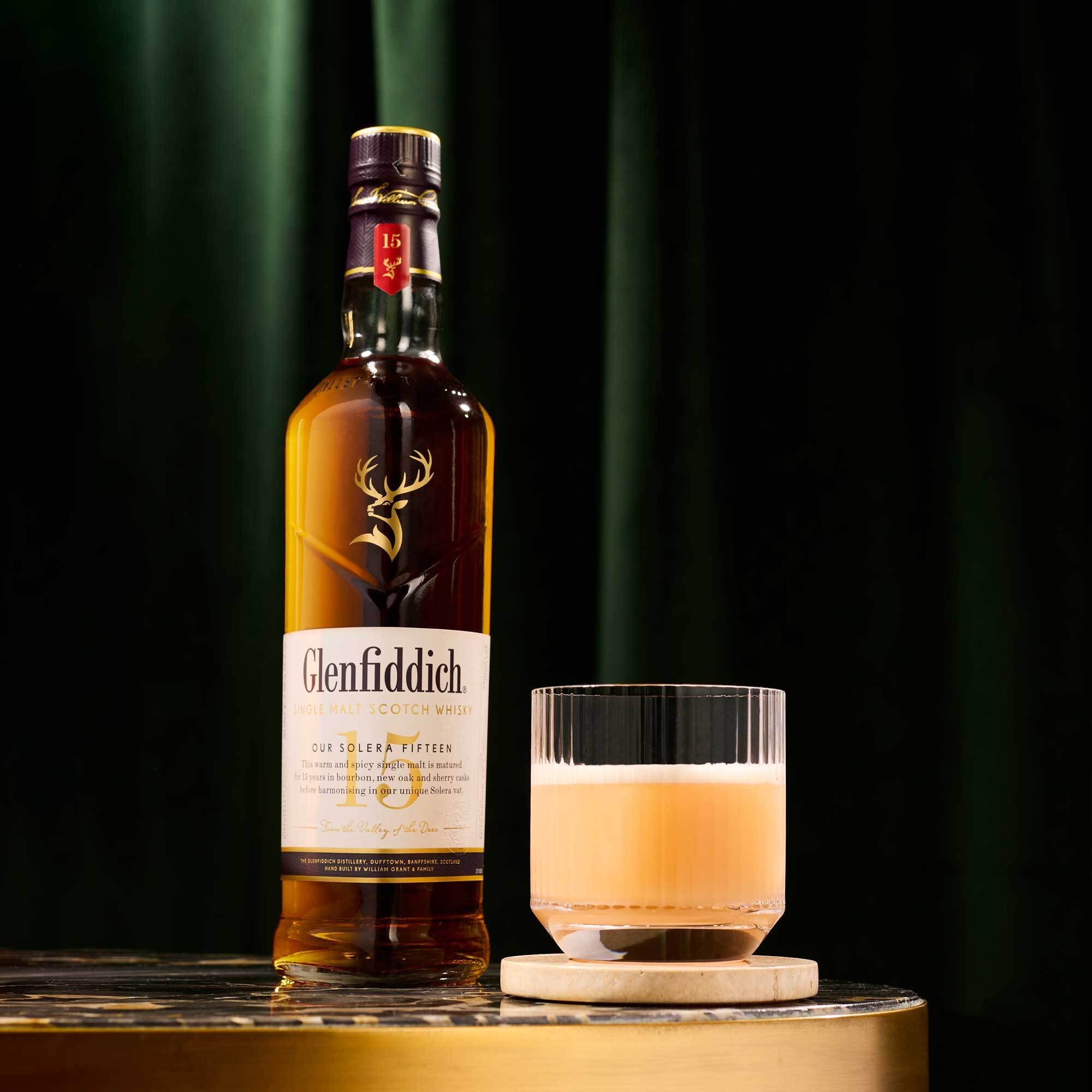 Bottle whisky and glass