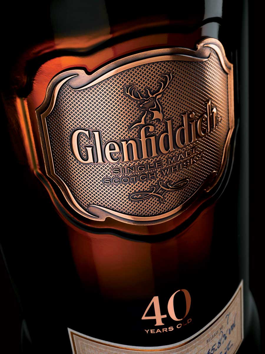 Glenfiddich 40 Year Old Bottle Label